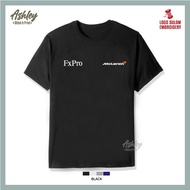 T Shirt Round Neck Sulam McLaren Racing Team FxPro Formula 1 Performance Baju Lelaki Casual Cotton E