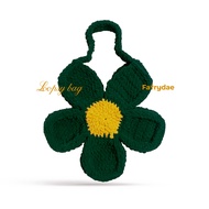 Loopsy Bag Green - Flower Crochet Bag - Flower Crochet Bag