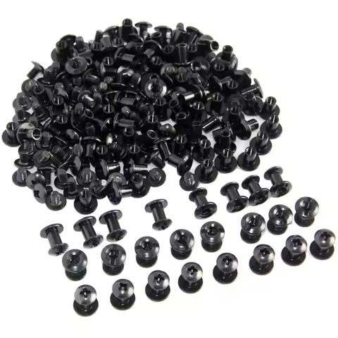 100pcs Black Tactical Slotted Posts and Cross Head Screw DIY Kydex Leather Holster Sheath Chicago Sc