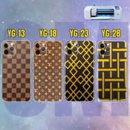 Huawei Y5 Y6 Y7 Y9 Prime 2019 Y5P Y6P Y7P 2020 3M Black Golden Brand Back Cover Sticker LV