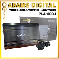 Adams Digital Class D MonoBlock Power Amplifier 1000Watt or 1200Watt Car Amp Mono Block For Subwoofe