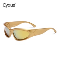 Cyxus Polarized แว่นตากันแดดสำหรับปั่นจักรยานแบบพันรอบขี่จักรยานกีฬา Shades Y2K แว่นตาแว่นตากันแดดโพ