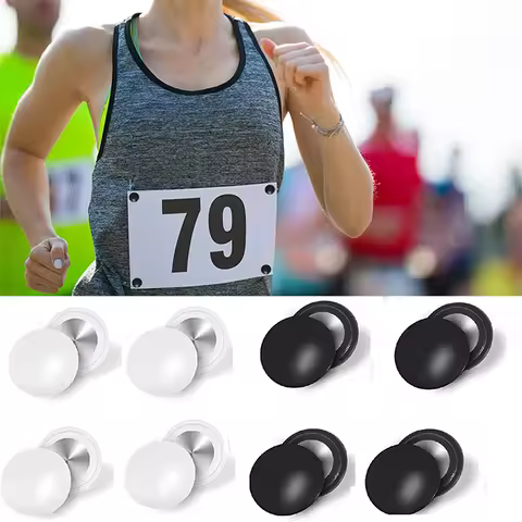 ^Hot 10Pcs Marathon Race Number Magnetic Race Bib Holders Running Fix Clips Number Belt Cloth Buckle
