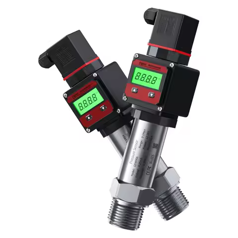 G1/4 DC24V LCD Display Pressure Sensor 0-100bar to 0-10V 4-20mA RS485 Water Oil Gas Digital Pressure