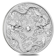 SHINA KOIN PERAK 2019 1OZ SILVER COIN DOUBLE DRAGON PERTH MINT 1 OZ