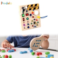 predolo Montessori Busy Board for Toddlers Motor Skills Development Role Play Toy for Kids
