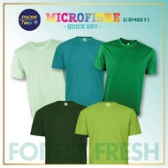 QD04 Combo F T-shirt 100% Microfibre Eyelet Short Sleeve Baju Sukan Round Neck Quick Dry OREN SPORT 