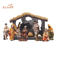 Christmas Nativity Manger Group Scene Decoration Gift Box Christmas Gift Resin Crafts