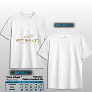 KATUN Etihad Airways Merchandise T-Shirt Maskapai MS8 Combed Cotton 30s