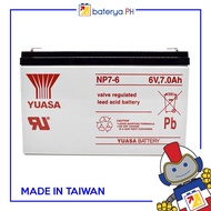 Yuasa SLA-7A-6V NP7-6 (L: 5.94" W: 1.33" H: 3.83" WT: 1.3kg) Sealed Lead Acid