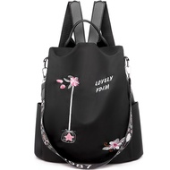 Embroidery Waterproof Oxford Women Backpack  Anti-theft Women Backpacks School Bag  Large Capacity Backpack Feather-Tote Bag One