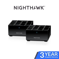 NETGEAR Nighthawk Whole Home Mesh WiFi 6 System (MK62) - AX1800 Router with 1 Satellite Extender, Co