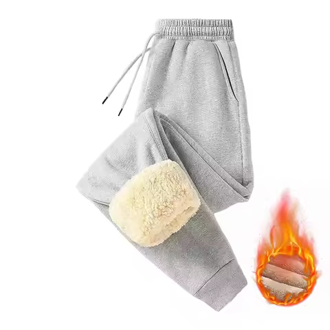 Women’S Fleece Lined Sweatpants Casual Plaid Leggings Stretchy Work Pants Autumn Winter Thick Warm S