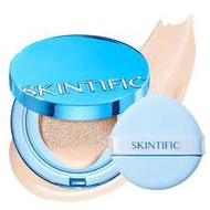 SKINTIFIC Velvet Matte Cushion Foundation Blue, Full Coverage, 12-Hour Oil Control, Suitable For Oil