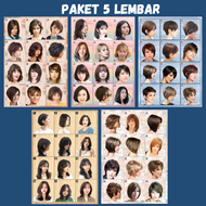 POSTER SALON POSTER MODEL POTONG RAMBUT WANITA POSTER BARBERSHOP