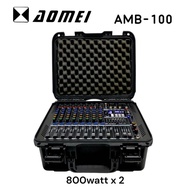 AOMEI AMB-100 Portable Case Powered Mixer w/ Bluetooth & USB 8 Channel Power Amplifier 800Wx2  Stage