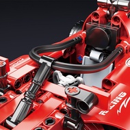 YQJZF ชุดตัวต่อรถแข่ง F1 ToylinX,ของเล่นก่อสร้างชุดแบบจำลองรถยนต์บล็อกตัวต่อ Mobil Remote Control สร้างเสริมความเย็น
