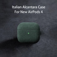 Italian Alcantara Case For Apple AirPods 4 Luxury Leather Protective Cover for New AirPods 4 Case Ea