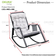 OKURA Rocking Chair Lazy Sofa Armchair Lazy Chair Bedroom Living Room Lounge Chair Recliner Kerusi M