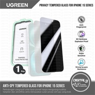 LAYAR UGREEN Privacy Screen Protector Tempered Glass for Iphone 15 / 15 PLUS / 15 PRO / 15 PRO MAX F