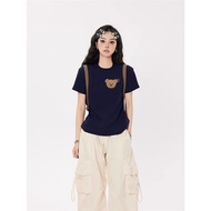 Back Collar Odal Short-Sleeved T-Shirt For Women Sleeping Or Relaxing