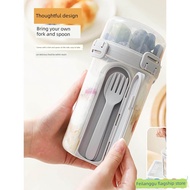 botol air budak botol air kanak kanak Salad Cup Fruit Yogurt Fresh-Keeping Box Double-Layer Spoon Di
