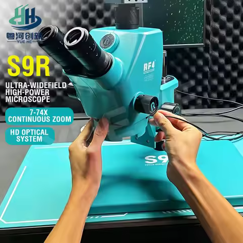RF4 S9R High Power Microscope 7-74X Continuous Zoom 27MM Ultra Wide Field HD Sharp Imaging for Phone