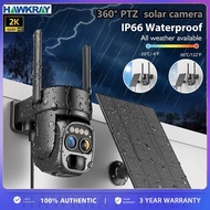[Bảo hành3 năm] Hawkray [zoom 10 lần] CCTV Camera quan sát Bảng điều khiển năng lượng mặt trời 360°W