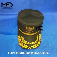 Topi komando garuda hitam topi camat kades Free Nama