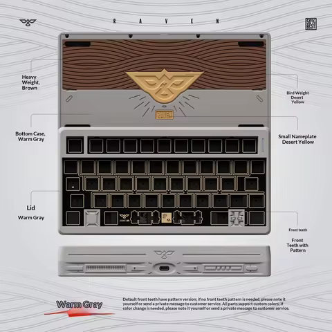 Raven50 V2 Mechanical Keyboard Kit 3Mode Wireless Keyboard Kit Gasket Support Via HHKB WKL WK Single