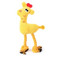 Cotton Rope Giraffe Bite Toys Plush Sounding Deer Corn Kernel Pet Molar Chirp Cat Dog Dog Toys for B