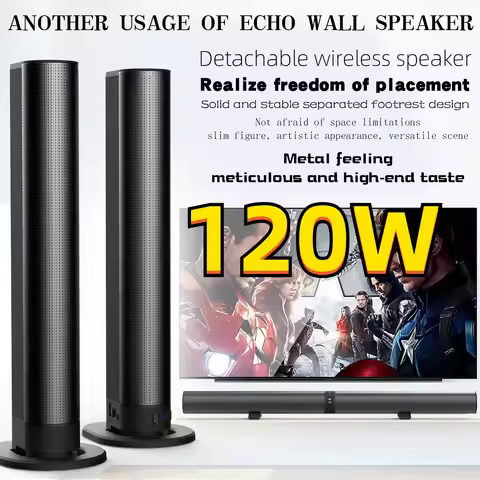 Home Theater Bluetooth Speaker HDMI/AUX/BT/OPT Connection Sound box with 2-in-1 Detachable Sound Sys