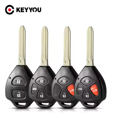 KEYYOU Uncut Car Remote Key Shell Case For Toyota Corolla RAV4 Yaris Venza Scion tC xA xB xd 2/3/4 B