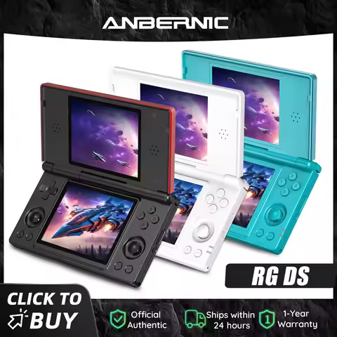 Anbernic RG DS Retro Video Game Console 4 Inch IPS Dual Multi-touch Screen Android 14 Flip Game Play