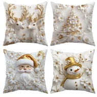 Throw Pillow Covers, 45x45 Christmas Holiday Cushion Case Decoration for Sofa Couch