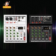 [Whgirl] Audio Mixer 4 Channel Analog Mixer Portable Sound Controller Professional Sound Board for Beginners DJ Stage Broadcast