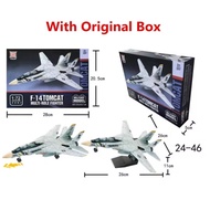 Display Collection Jet F-14 Tomcat Scale 1:72 Military Aircraft DIY Building Blocks Brick Set Collec