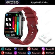 Noninvasive Blood Sugar Smart Watch Health Blood Lipid Uric Acid Monitor ECG+PPG Sport Watch Smart Bluetooth Call Smartwatch Men