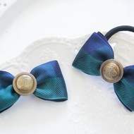 經典格紋瀏海夾+髮束組合款