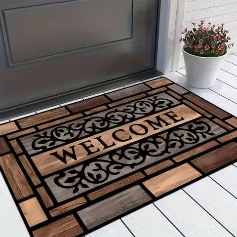 American Style Welcome Entrance Foyer Door Anti-slip Dirt Resistant Floor Pad Wear-resistant Kitchen