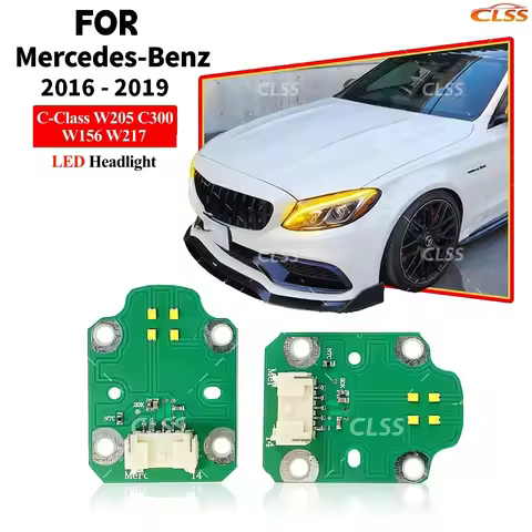 DRL LED Boards Lightsource For Mercedes-Benz C Class W205 C300 C350 2015-2018 Headlight Daytime Runn
