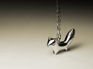 小立體抽象狐狸項鍊