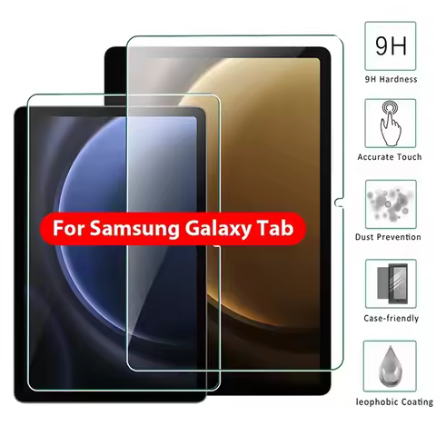 Tempered Glass Screen Protector For Samsung Galaxy Tab SS6 Lite S7 Plus FE S8 Plus S9 Plus FE A8 A9 