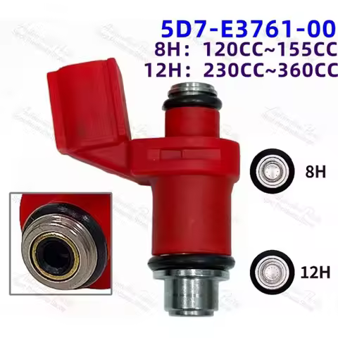 Motorcycle Fuel Injector 5D7-E3761-00 Suitable for XMAX250 8/12 Holes 120CC-360CC Aftermarket Replac