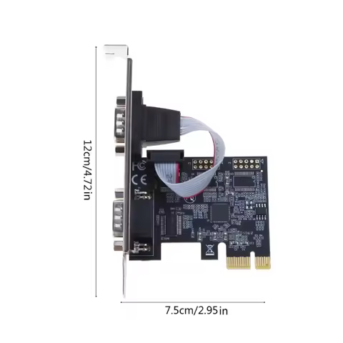 2 Port Low Profile RS232 PCI for Express Serial Adapter Card with 16550 UART PCIe RS232 PCI-E Serial