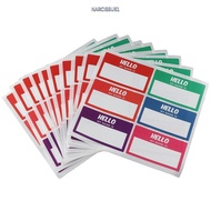NARCISSUS13A0E Name Tags, Hello My Name is Colorful My Name is Stickers, 3.5" x 2" Rectangle 6 Color