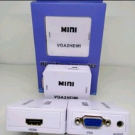 VGA to HDMI CONVERTER VGA2HDMI Converter/ VGA to HDMI Converter box biru