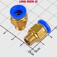 [5 Pieces]- PC8-M10-1 Pneumatic Pipe Connector 8mm External Thread 10mm Step Thread 1mm Linhkien IC