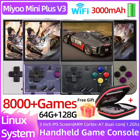 MIYOO Mini Plus Portable Retro Handheld Game Console V2 Mini+ IPS Screen Classic Video Game Console 