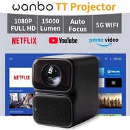 ☇Wanbo TT Projector 4k 1080P Dual Band WIFI6 BT5.1  Linux System 15000 Lumens Dolby Audio Beamer Ky